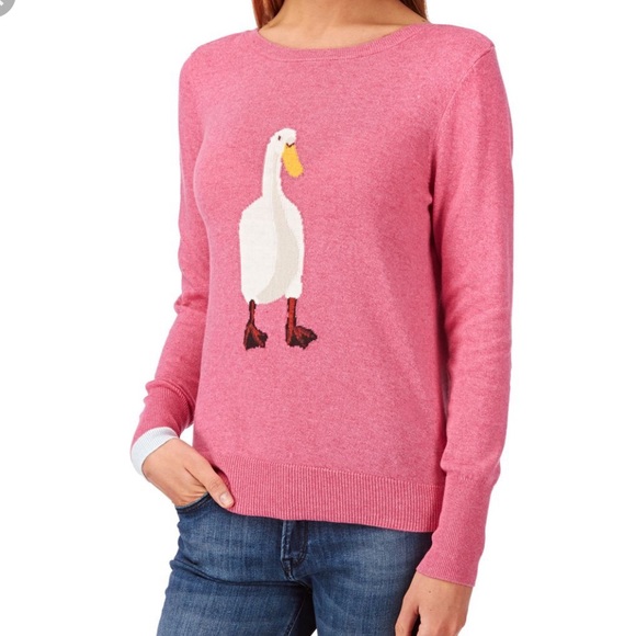 Duck Joules Knitwear Pink Sweater Crew 